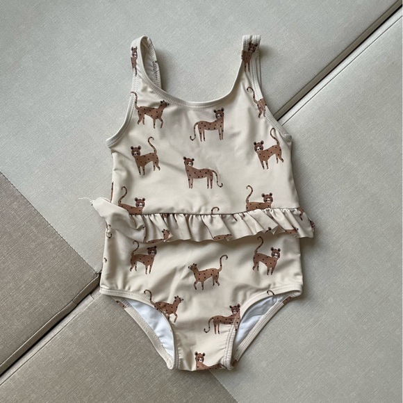 Rylee + Cru Baby Girl Swim Skirted One-Piece - Leopard - Picture 1 of 11